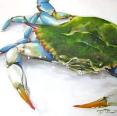 Blue Crab on White